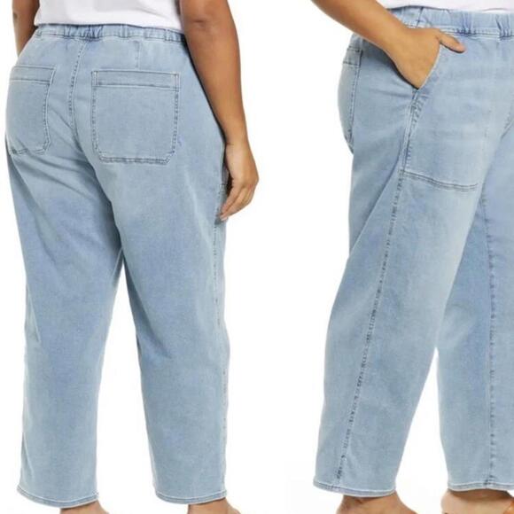 Madewell Plus Size Pull-On Relaxed Straight Jeans Lisford Wash Women’s size 1X - Picture 13 of 15